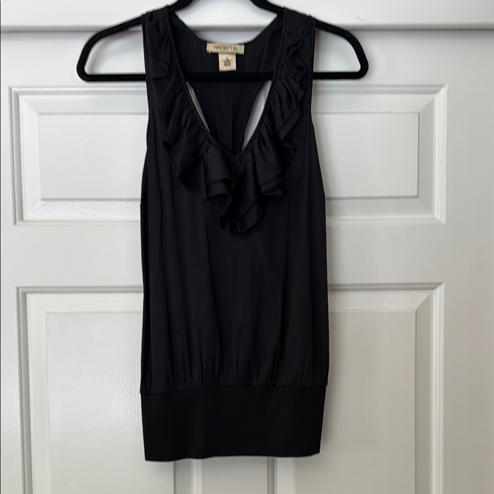 Arden B Black Blouse Top